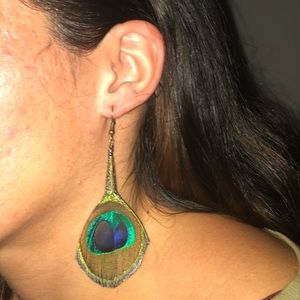 Peacock Feather Earrings